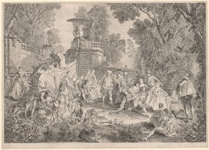 《盲人游戏》（The Game of Blind Mans Bluff），1739年。 作者 查尔斯·尼古拉斯·科钦