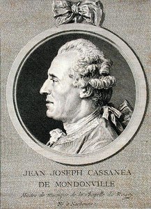Jean Joseph Cassanea de Mondonville (1711-72) 刻于Augustin de Saint-Aubin (1736-1807) 1768年（雕刻）。 作者 查尔斯·尼古拉斯二世（后）科钦