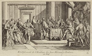在法国图卢兹成立了西方世界最古老的文学社团--花卉学院。 作者 Charles Nicolas II Cochin