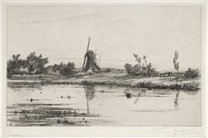 Le bord au Gein 作者 查尔斯·尼古拉斯·斯托姆·范的坟墓桑德