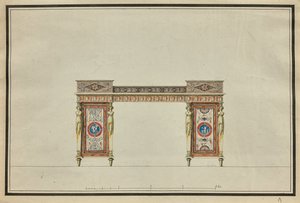 书桌设计，c。 1800。