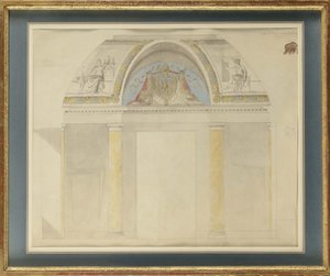 Study for the decoration of the throne at the Palais des Tuileries 作者 查尔斯·珀西耶
