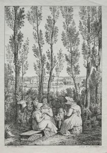 野餐。 作者 Charles Philibert Lasteyrie du Saillant