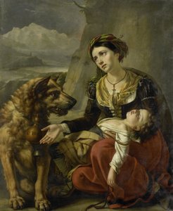 一只圣伯纳犬来帮助一位带着生病孩子的失踪妇女 作者 查尔斯·皮克