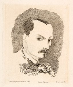 查尔斯-波德莱尔的自画像》，出版。1869. 作者 查尔斯-皮埃尔·波德莱尔