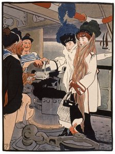 军舰，约 1900 年（印刷版） 作者 查尔斯·普里奥尔