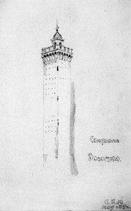 Camponile，博洛尼亚，1891年 作者 查尔斯·雷尼·麦金托什