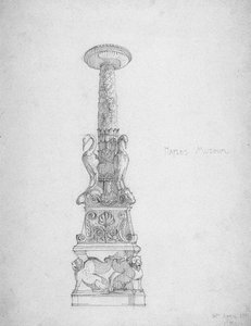 烛台（？），那不勒斯博物馆，1891年 作者 查尔斯·雷尼·麦金托什