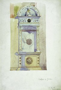 Certosa di Pavia，纪念馆，1891年（纸上水彩） 作者 查尔斯·雷尼·麦金托什