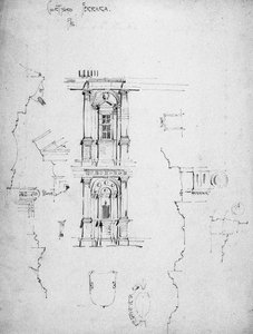 Palace Courtyard，费拉拉，1891年 作者 查尔斯·雷尼·麦金托什