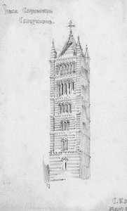 锡耶纳大教堂，钟楼，1891年 作者 查尔斯·雷尼·麦金托什