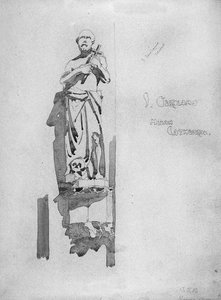 圣杰罗姆，1891年（铅笔和水彩在纸上） 作者 查尔斯·雷尼·麦金托什