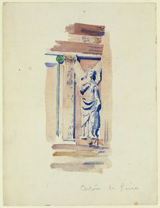 研究天使雕像，切尔托萨迪帕维亚，1891年 作者 查尔斯·雷尼·麦金托什
