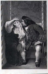 托比叔叔和寡妇》，伦布-斯托克斯（1812-92）雕刻（版画）。 作者 查尔斯·罗伯特（之后）莱斯利