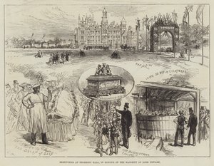 Thoresby Hall的庆祝活动，以纪念纽瓦克勋爵的多数人 作者 约翰·查尔斯·罗宾逊爵士