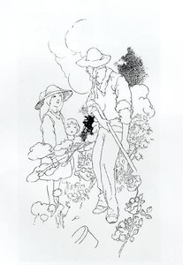 园艺师在工作中 作者 查尔斯·罗宾逊