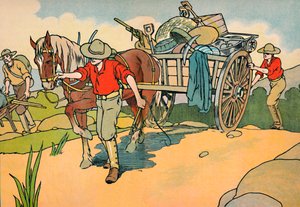 前往金矿区，1912年 作者 查尔斯·罗宾逊