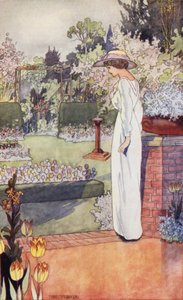 Our Sentimental Garden: The Dutch Garden (colour litho) 作者 查尔斯·罗宾逊