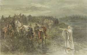 罗马将军德鲁苏斯和日耳曼占卜师 作者 查尔斯·罗森（Charles Rochussen）