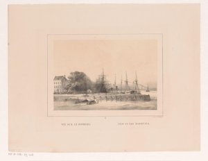 鹿特丹 Boompjes 的景观 Vue sur le Boompjes / Boompjes 上的视图（对象上的标题） Vues et Memorials de la ville de Rotterdam / 鹿特丹市的景观和纪念碑（系列标题） 作者 赫曼努斯·约翰内斯·范登豪特
