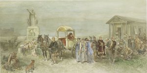 罗马人和巴塔维人的集市 作者 查尔斯·罗森（Charles Rochussen）