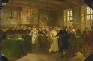 1614 年，莫里茨王子接见俄罗斯代表团 作者 查尔斯·罗森（Charles Rochussen）