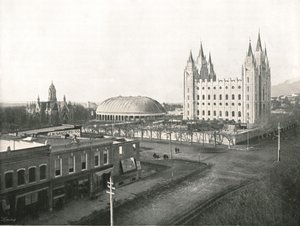 大会堂，会幕和摩门教堂，美国盐湖城，1895年。