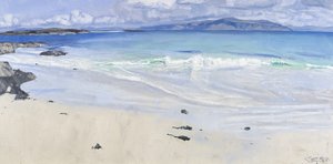 四月的波浪，艾奥纳，2013 年（布面油画） 作者 查尔斯·辛普森