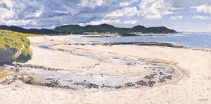 海滩溪流，桑娜，2017（布面油画）