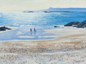 穿越海滩，2014 年（布面油画）