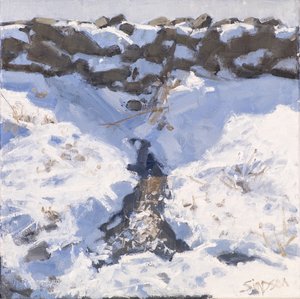 路边的雪》，2016 年（布面油画）