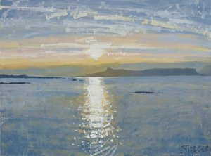 日落之海》，2013 年（布面油画） 作者 查尔斯·辛普森