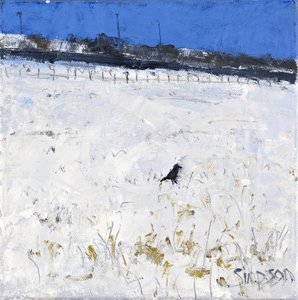 冬鸦》，2011 年（布面油画） 作者 查尔斯·辛普森