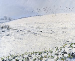 冬鸦》，2012 年（布面油画） 作者 查尔斯·辛普森