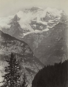 少女峰，瑞士米伦的风景c。 1860年代。