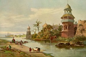 德里-河上的国王宫殿，1840年代，1901年。