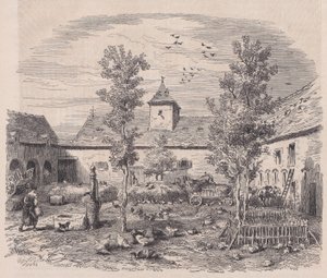 农场内景，摘自《皮托雷斯克杂志》，约1852年。