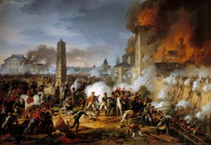 1809年4月23日马雷切尔-兰尼斯进攻和占领雷根斯堡 画家：查尔斯-特维宁(1764-1838) 1810年 太阳。1,83x2,57米 作者 查尔斯·戴维宁