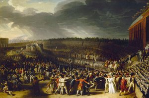 1790年7月14日在Champ de Mars举行的联邦节，1792年。