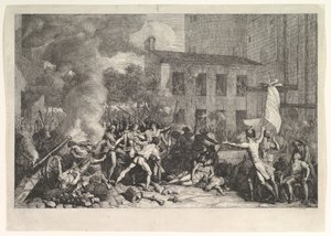 1789年7月14日攻陷巴士底狱1789年7月14日，攻占巴士底狱。 1793年。 作者 查尔斯·戴维宁