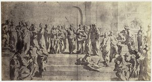 拉斐尔绘画作品的照片再现，《雅典学院》的研究课题