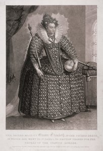 伊丽莎白一世女王手持权杖和球状物，1868年