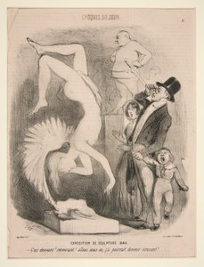 1849 年雕塑展》（Exposition de Sculpture 1849），选自发表在《新闻报》上的《每日速写》（Croquis du Jour）系列 作者 查尔斯·韦尼尔