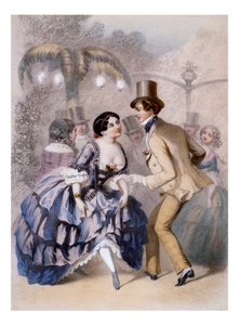 "Les bals de Paris - Mabille"--Charles Vernier（1831-1887）的雕刻作品。 作者 查尔斯·韦尼尔