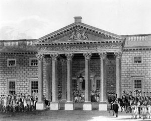1824年，罗伯特·艾哈尔二世（Robert Havell II）蚀刻了卡尔顿庄园的乔治四世加冕礼 作者 查尔斯怀尔德