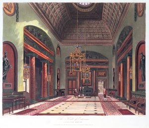 入口大厅，Carlton House，由R. Reeve，酒吧雕刻。 1819年由WHPyne