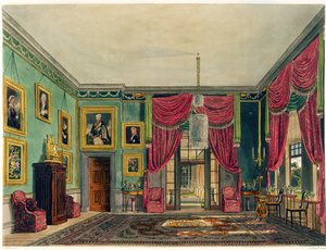绿色亭子，Frogmore House，来自“皇家住宅的历史”，由Daniel Havell（1785-1826）雕刻，William Henry Pyne（1769-1843），1819年