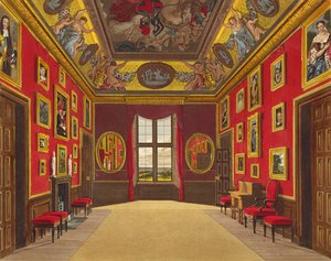 国王的壁橱，温莎城堡，来自&39;皇家住宅&39;，由William James Bennett（1769-1844）刻，由William Henry Pyne（1769-1843）出版，1816年