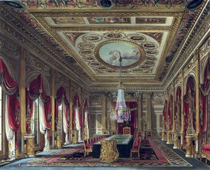 皇家住宅的王座室，来自&39;The Royal of the Royal Residences&39;，由Thomas Sutherland（b.1785）雕刻，作者William Henry Pyne（1769-1843），1818年