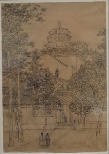 查尔斯-W-巴特利特的作品 "北京颐和园"，HMA 28114 作者 查尔斯·威廉·巴特利特